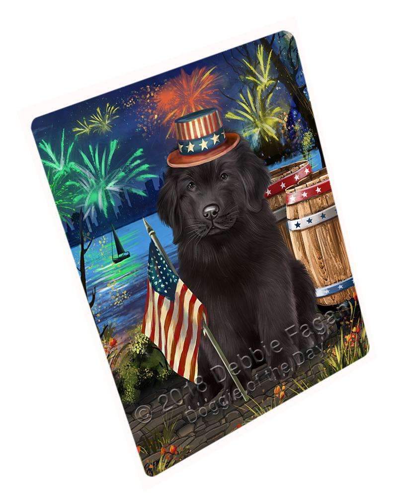 4Th Of July Independence Day Firework Newfoundland Dog Blanket Blnkt103890