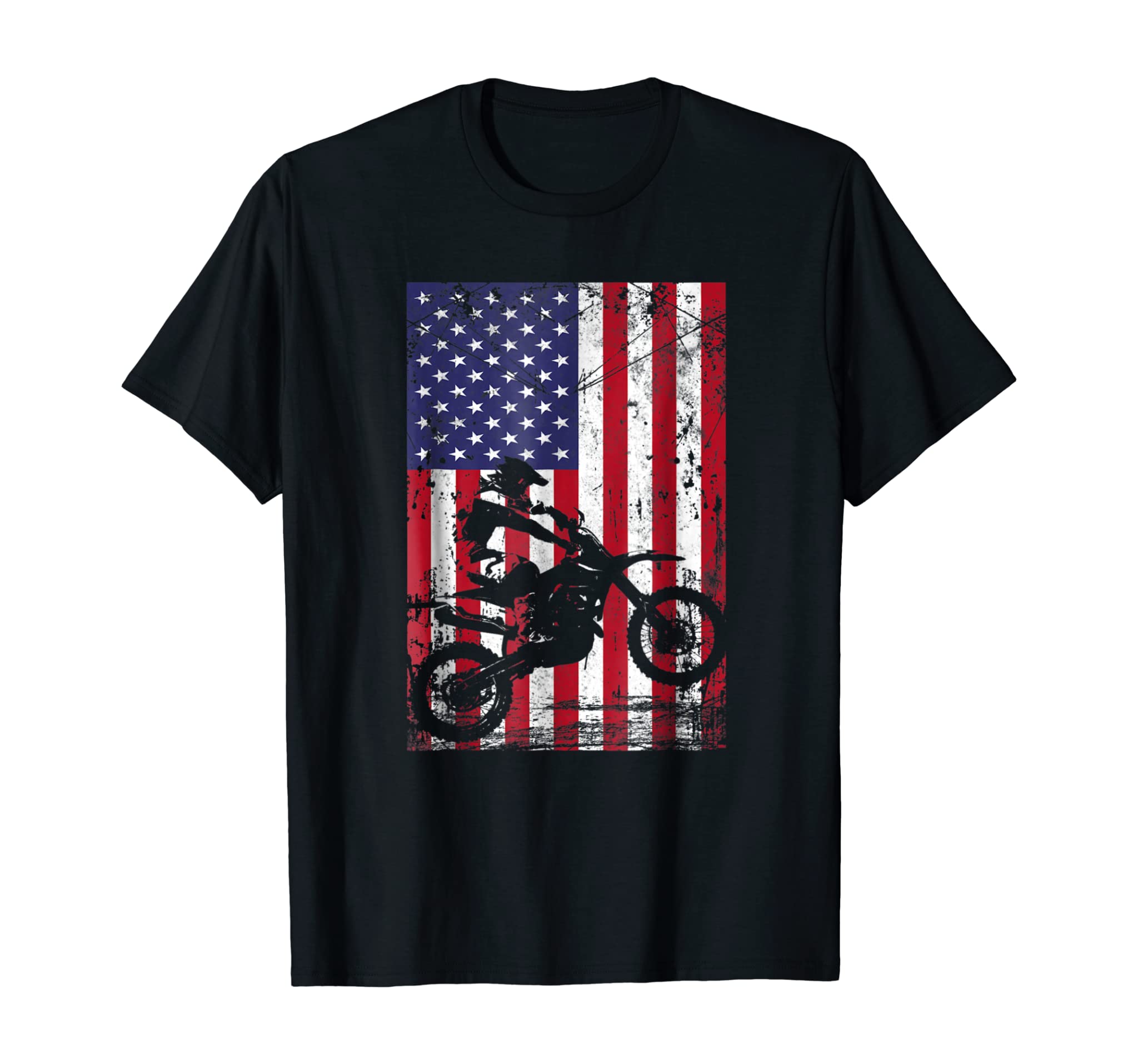 Dirt Bike American Flag Shirt 4Th Of July T Shirt