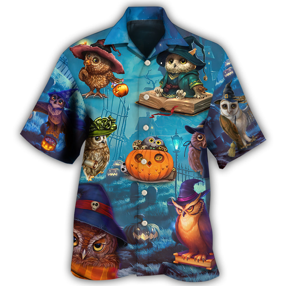 Halloween Owl Witch Sky Night Hawaii Shirt Ha19834