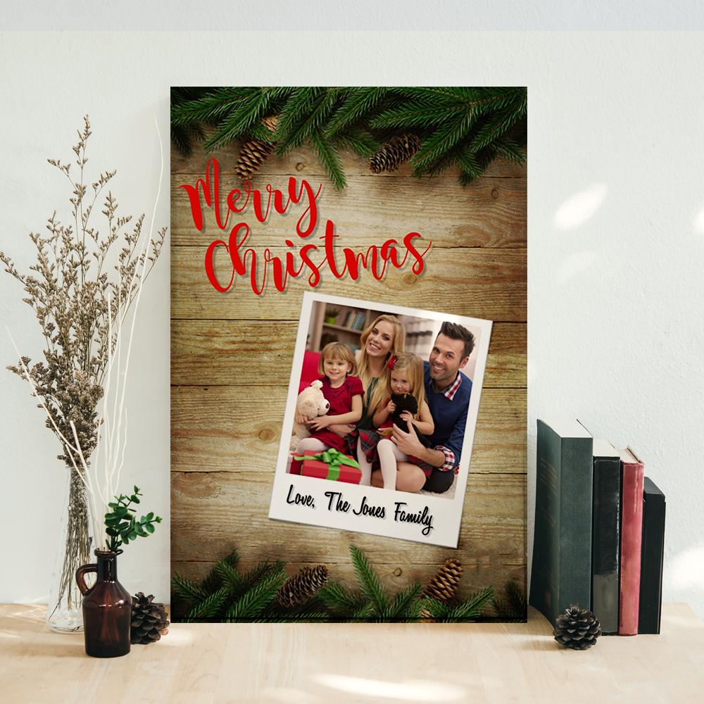 ViticStore™ Love & Family, Personalize Picture & Name – Christmas canvas for decor, family gift, home decor, christmas gift