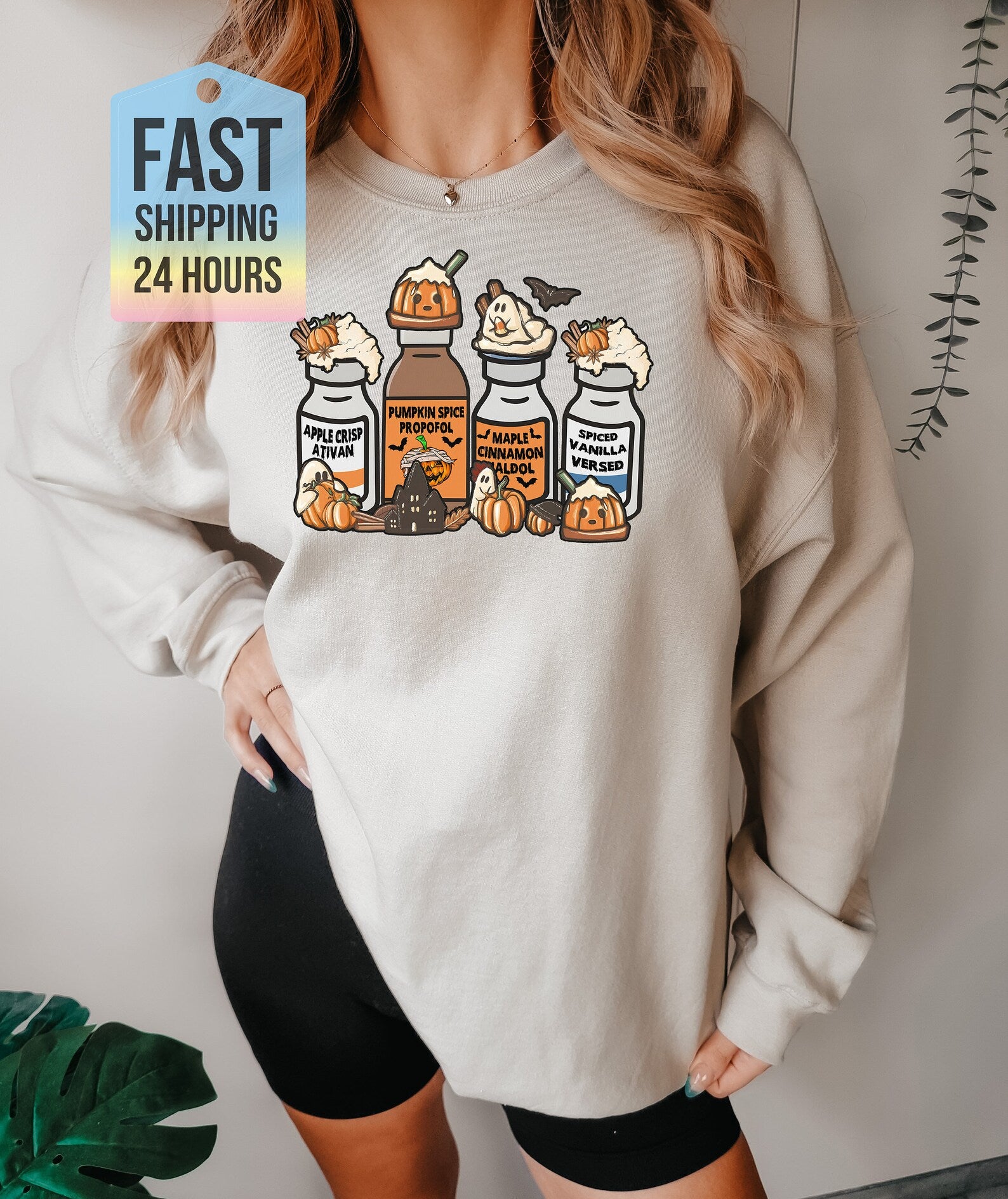 Funny Halloween Nurse Sweatshirt, Halloween Sweatshirt, Pumpkin Sweatshirt