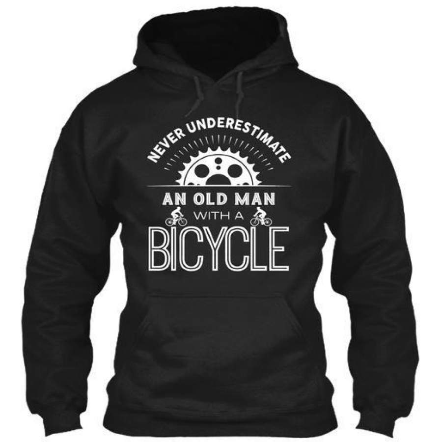 …an Old Man With A Bicycle Gildan Hoodie Sweatshirt