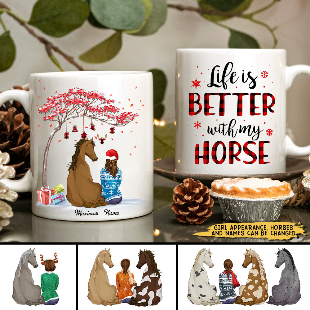 89Customized Life Is Better With My Horses Personalized Mug