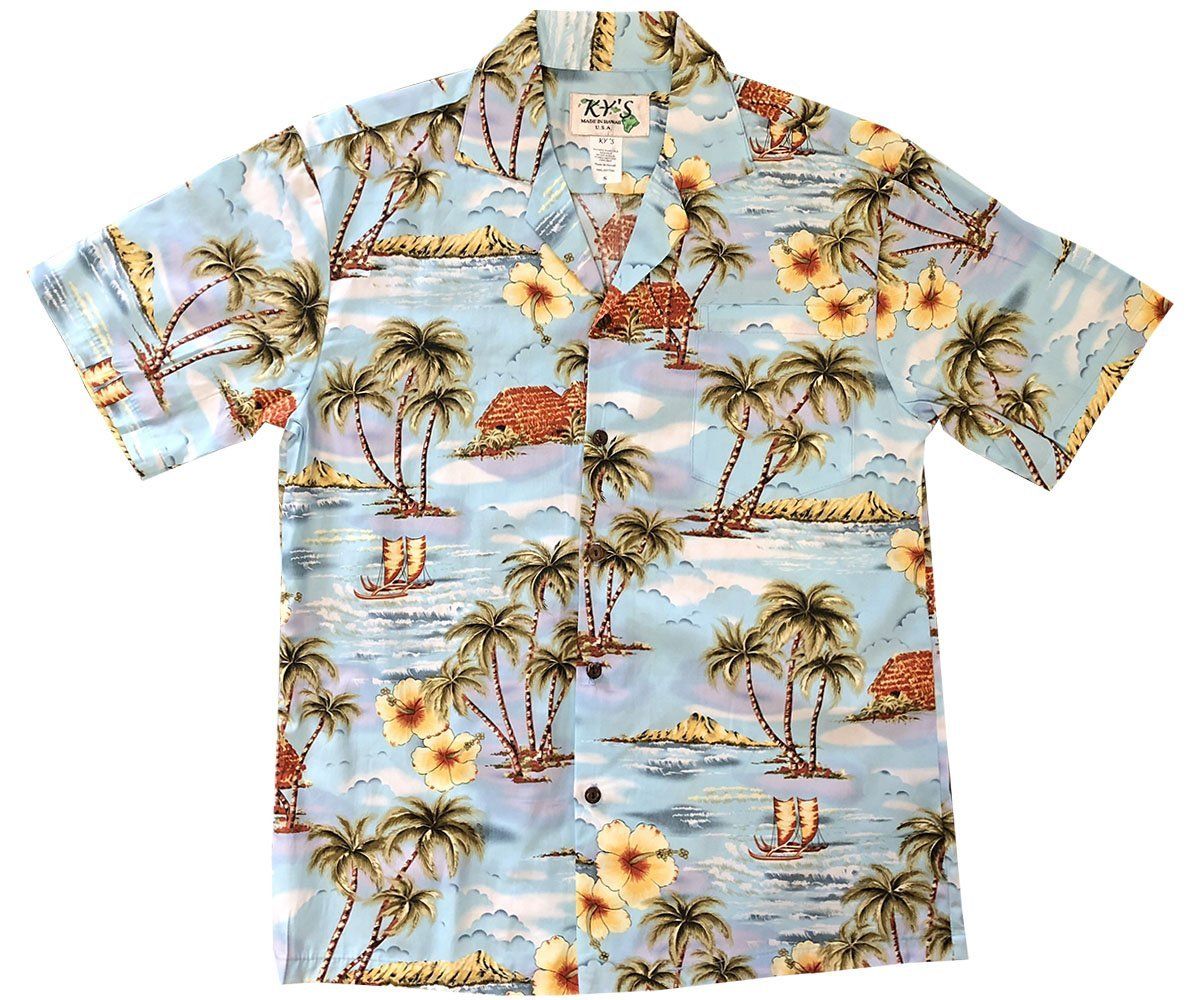 Diamond Head Sailboat Blue Hawaiian Shirt – Fashion Store