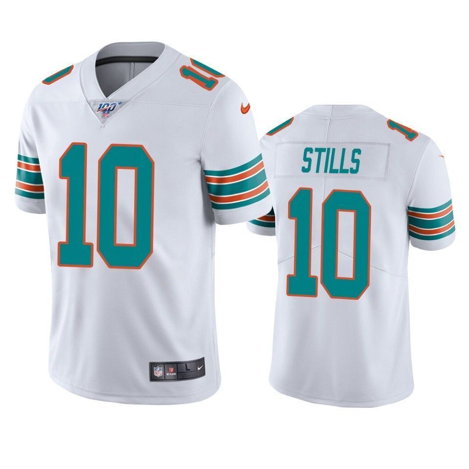 Miami Dolphins Kenny Stills White 100Th Season Vapor Limited 3D Jersey