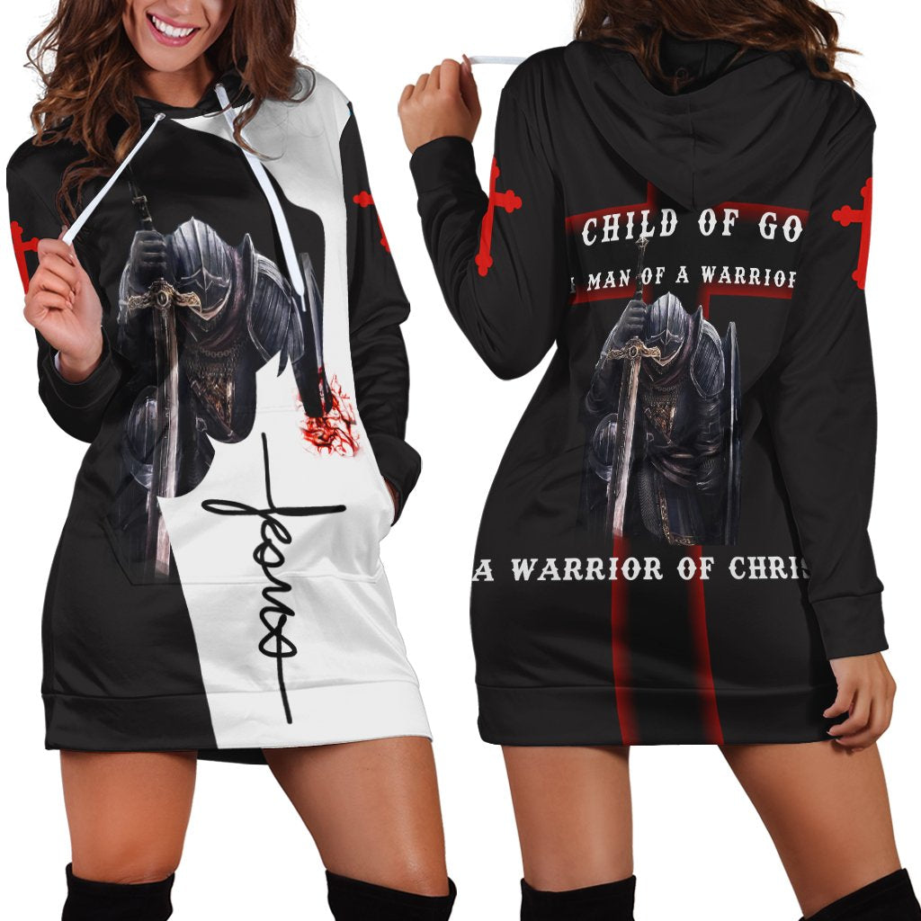 A Child Of God A Man Of A Warrior Of Christ Hoodie Dress