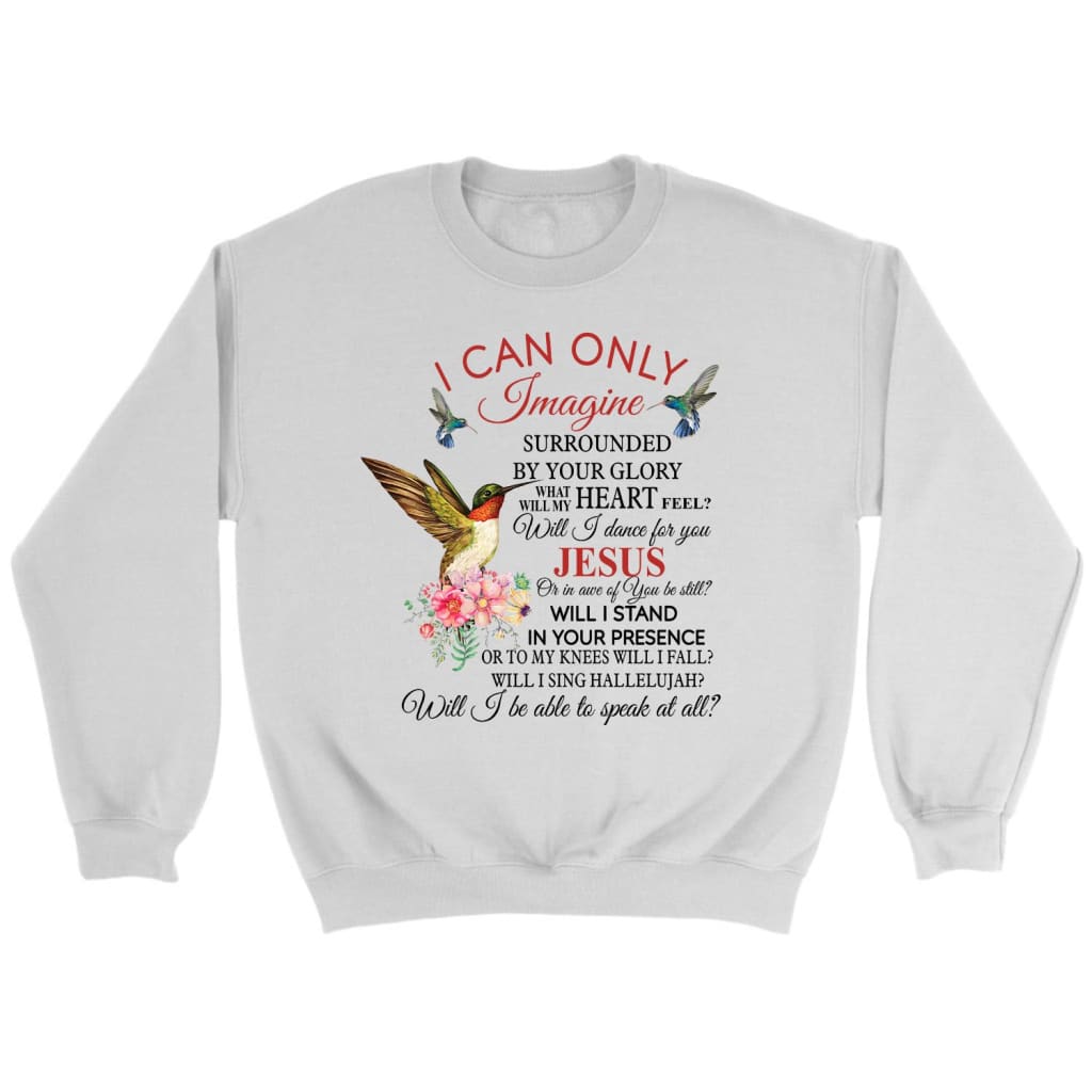 I Can Only Imagine Hummingbird Flower Christian Sweatshirt