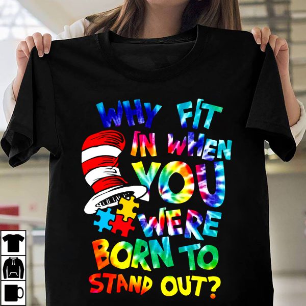 Why Fit In T-Shirt For Men Women Autism Awareness Shirts Gifts Ht