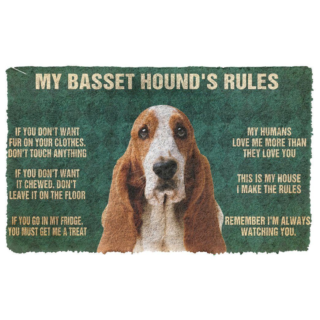 Gearhumans 3D My Basset Hound’S Rules Doormat