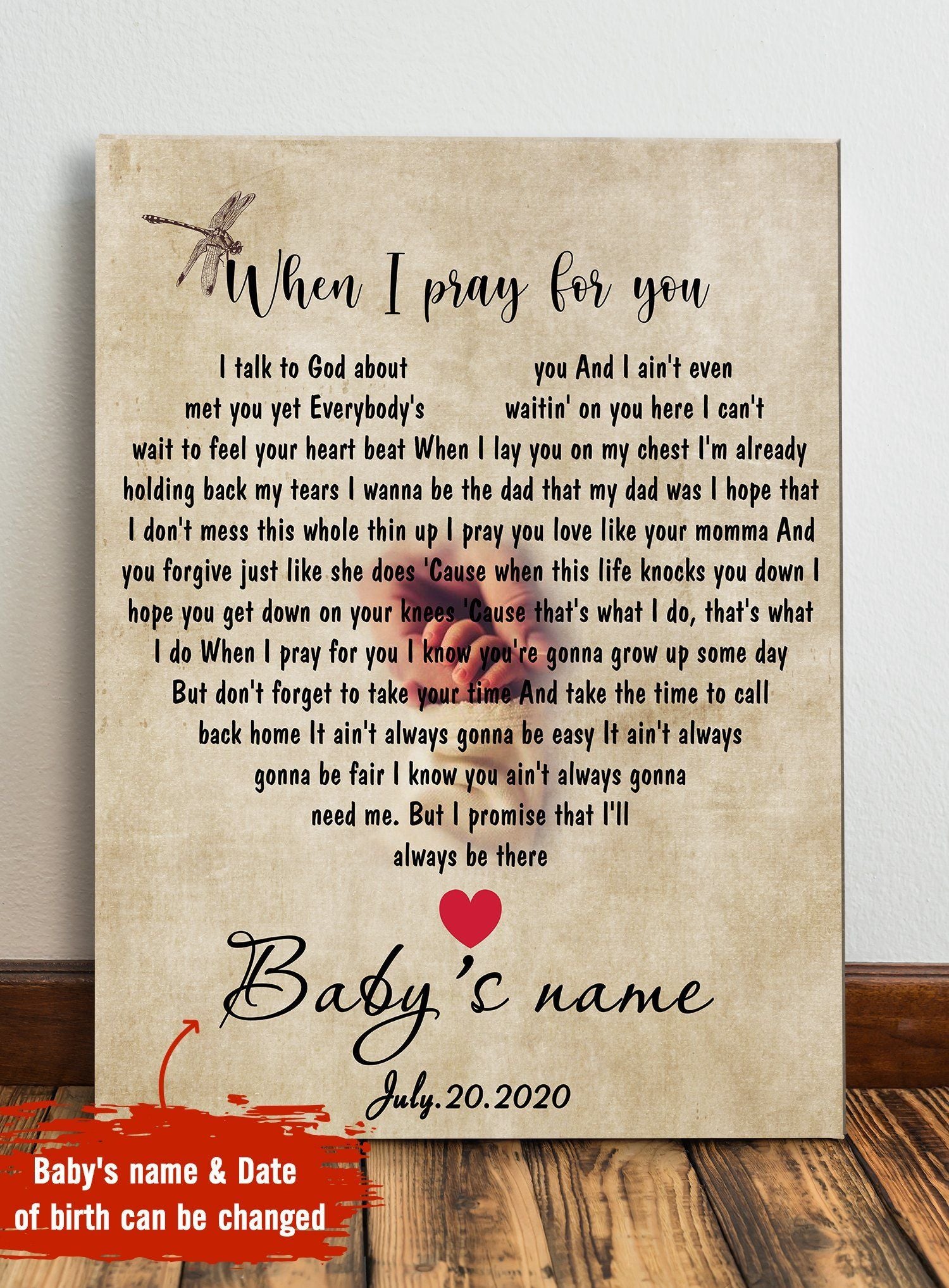 When I Pray For You – Personalized Custom Canvas – Home Decorations Poster Wall Art, Poster Print, Canvas Print Wall Decor