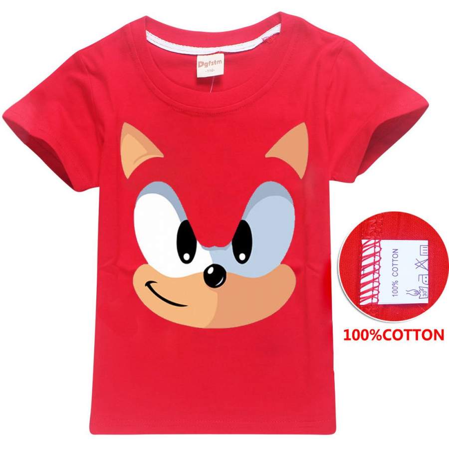 Kids Sonic the Hedgehog Classic Sonic cute  cotton t-shirt