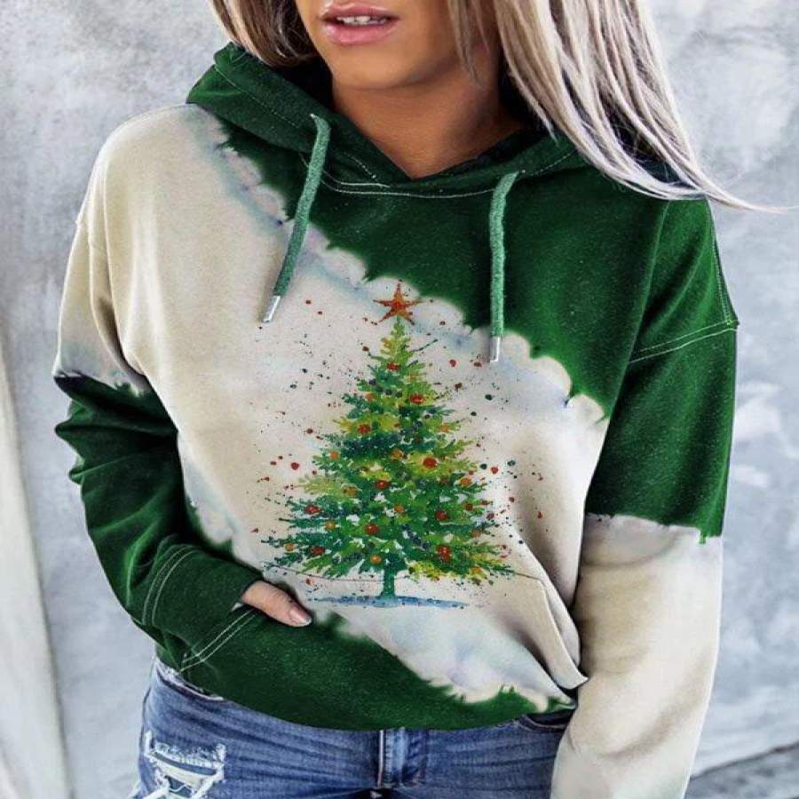 Christmas Tree Hoodie Raglan 3D All Over Print