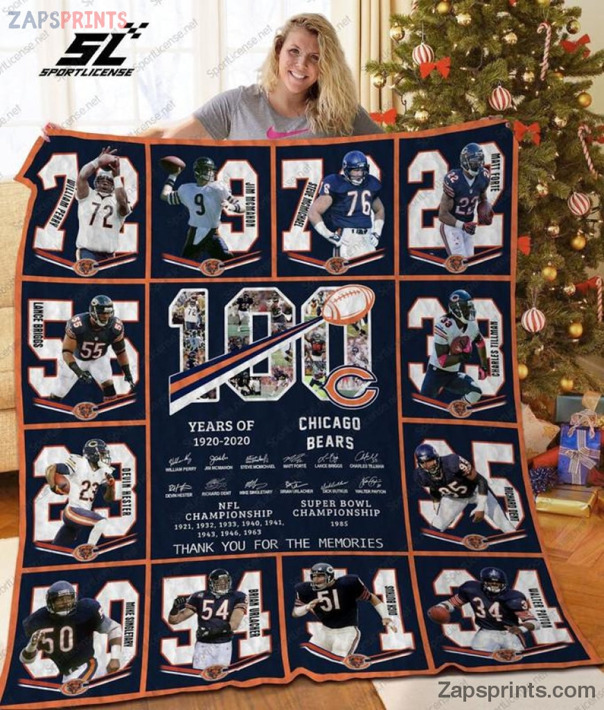 Chicago Bears 3 D Printing Quilt V6 Gift For Fan Football Lovers