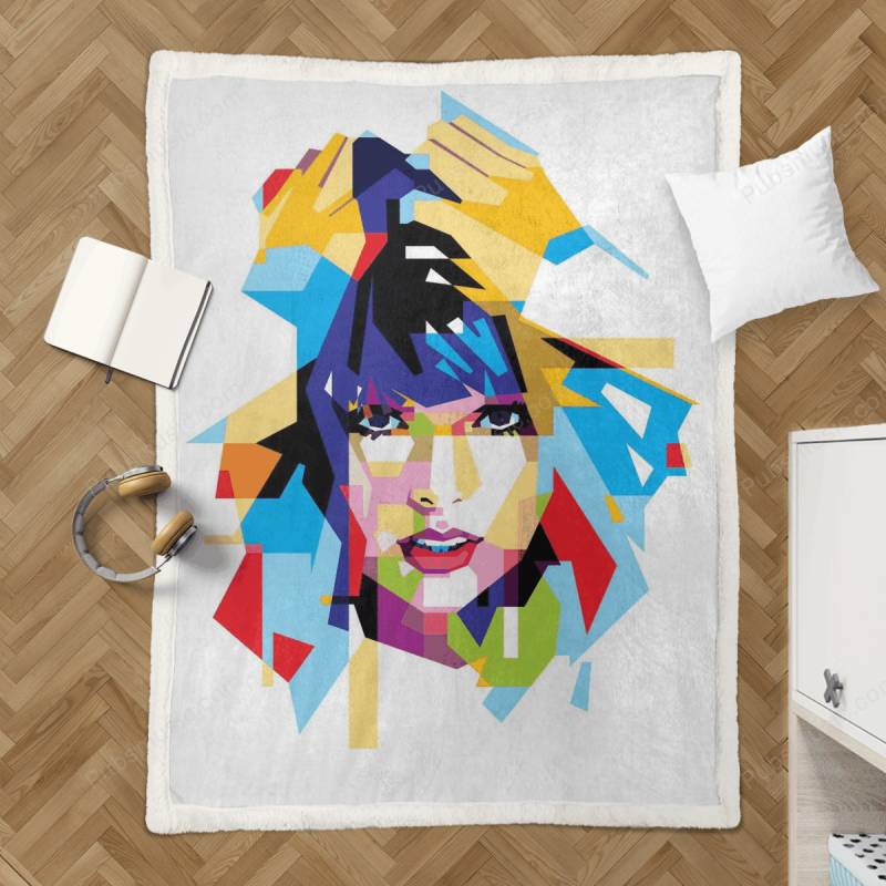 Taylor Swift in WPAP – Music Sherpa Fleece Blanket