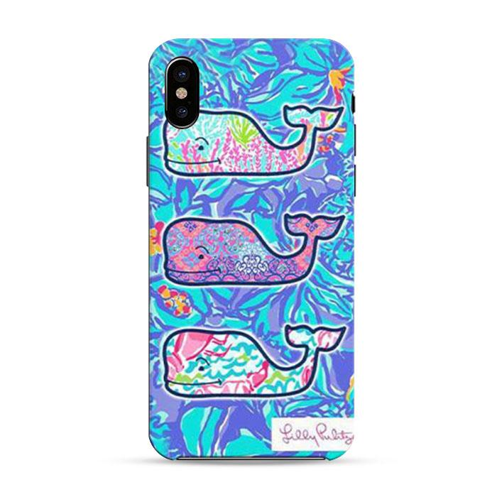 Lilly Pulitzer Vineyard Vines Whale Iphone X 3D Case | Black