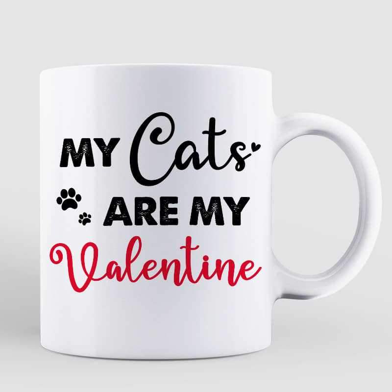 My Cats Valentine Chibi Personalized Mug