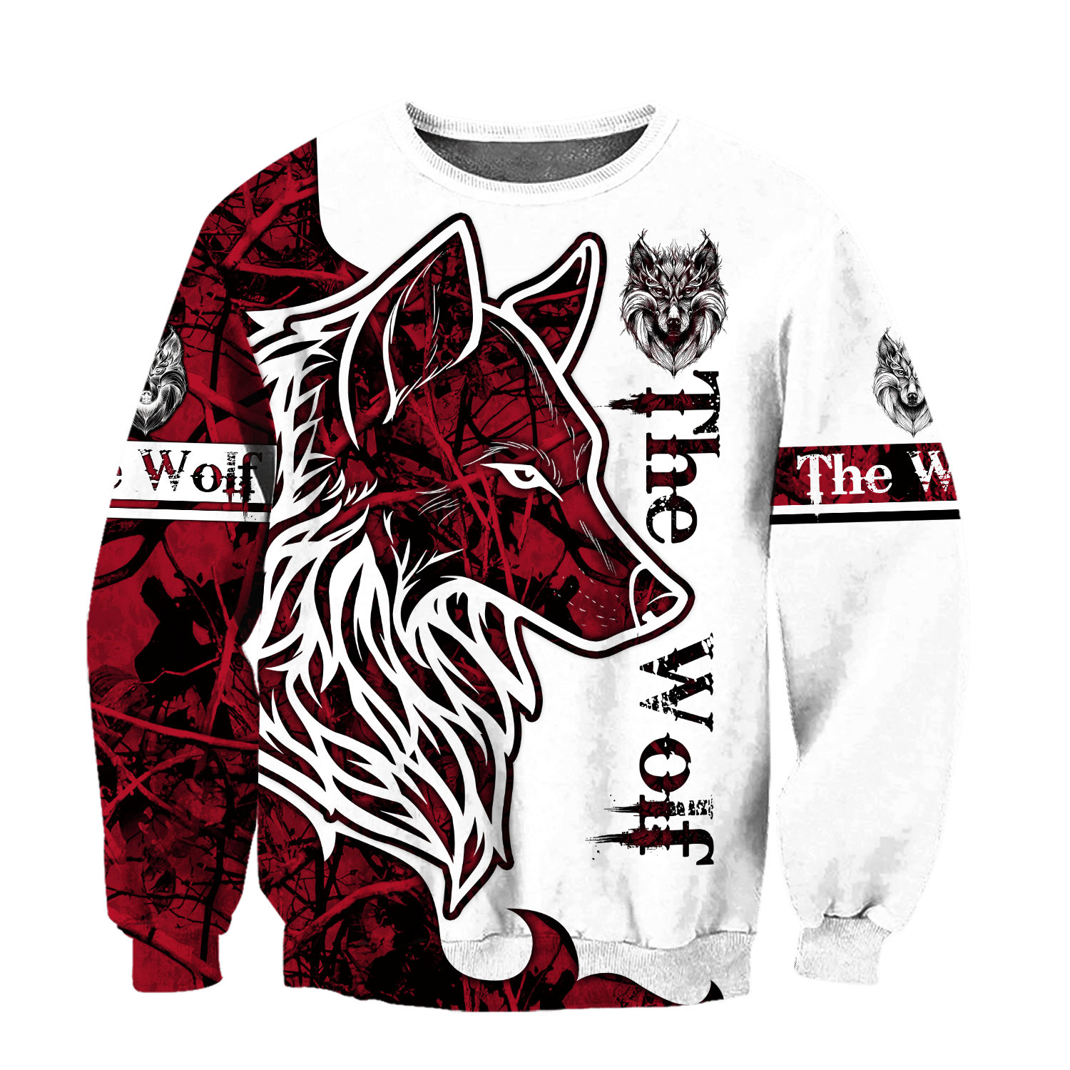 Wolf Tattoos Ugly Christmas Sweater, All Over Print Sweatshirt