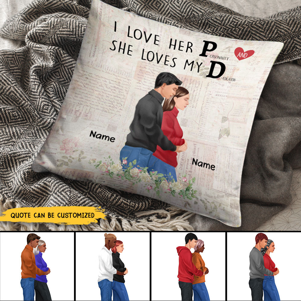 89Customized Couple Valentines Gift For Him Gift For Her Personalized Pillow