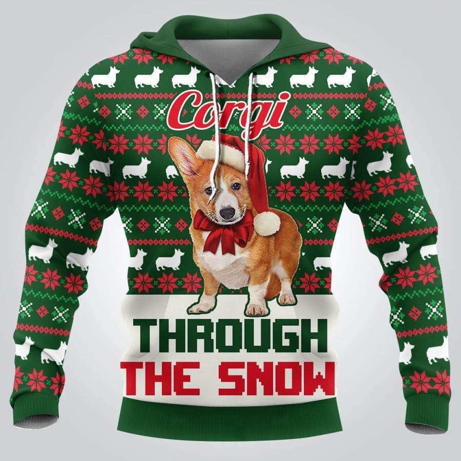 Corgi Christmas 3D Full Printing Hoodie Limited Edition