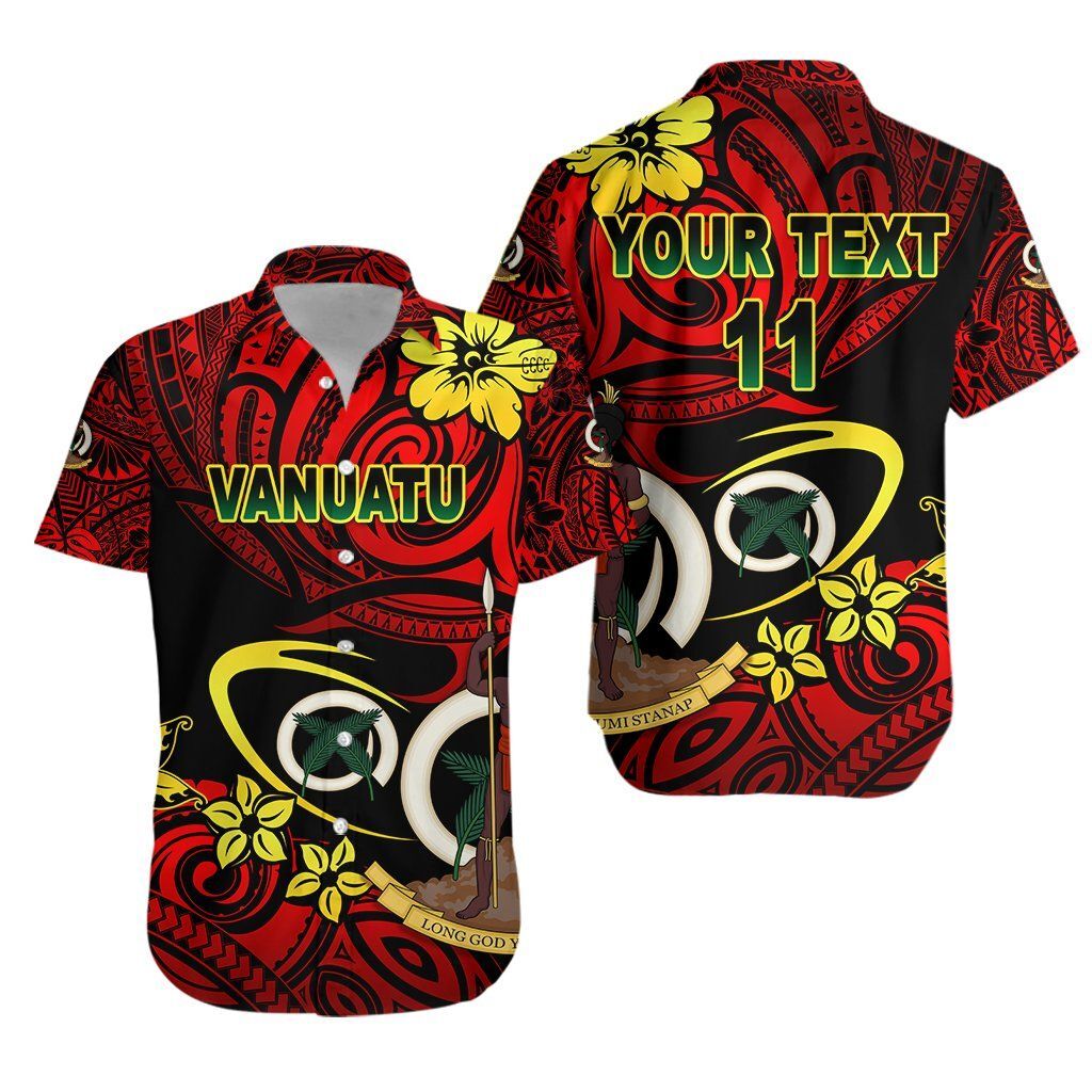 Vanuatu Rugby Hawaiian Shirt Fashion Style, Custom Text And Number K8