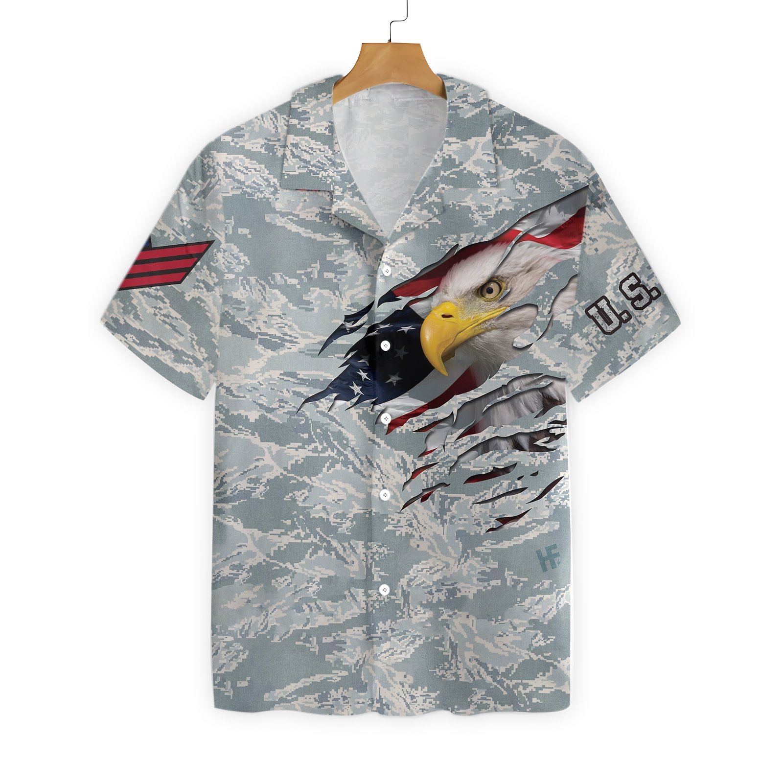 Veteran Proud Us Airforce Camouflage 1401 Hawaii Shirt Ha2864