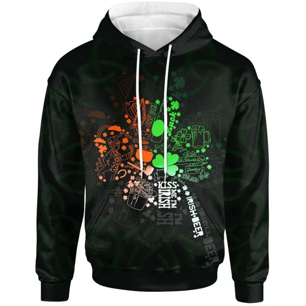 Kiss Me IāM Irish Beer Ireland Shamrock St. Patrick Day Style Hoodie 3D St PatrickāS Day Gift Hn