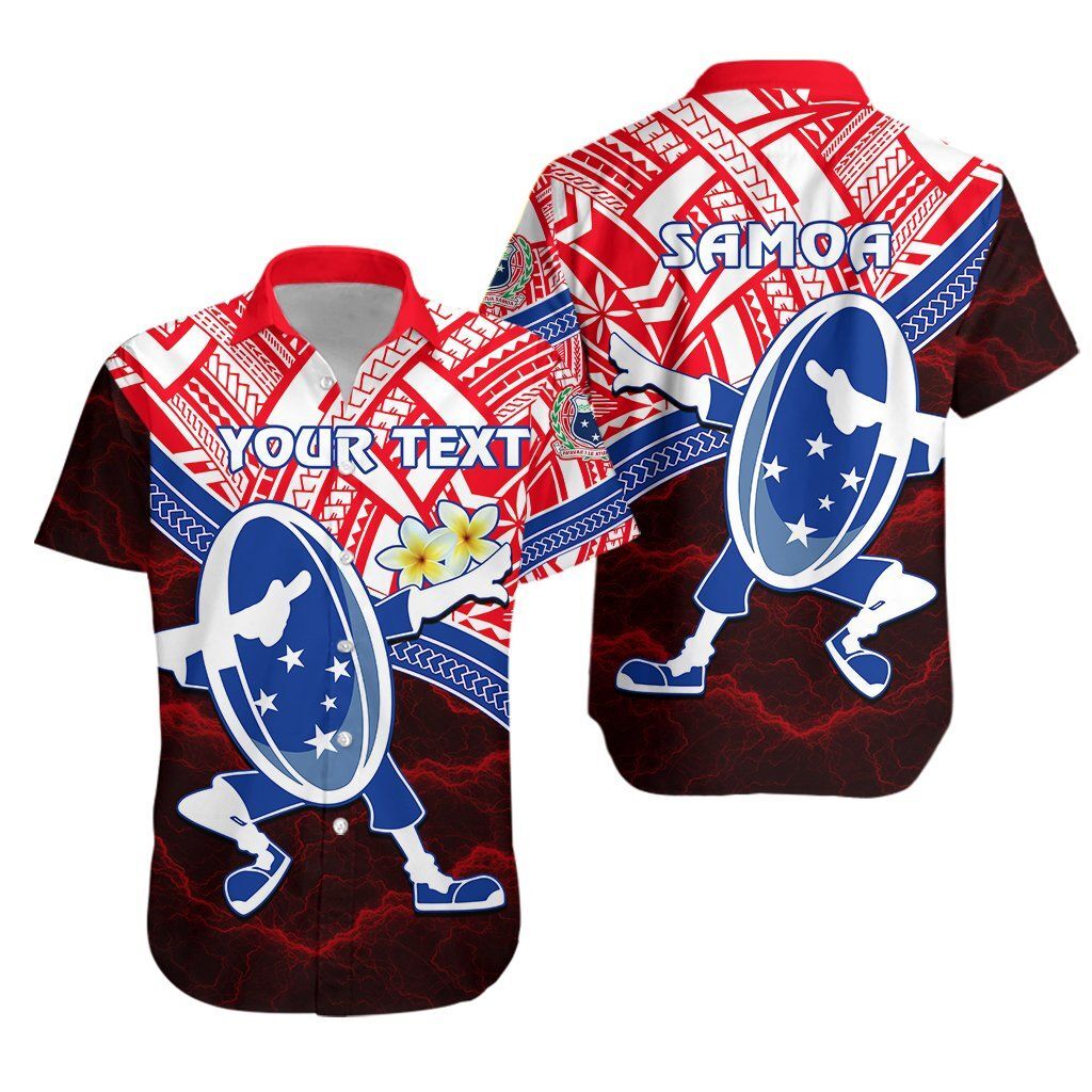 Manu Samoa Rugby Hawaiian Shirt Dab Trend Creative Red K13 Fashion Store