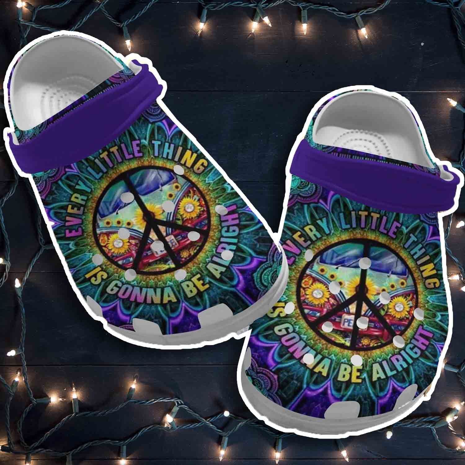 Hippie Bus Collection Crocs Shoes Clogs – Be Alright Crocs Shoes Clogs Gifts For Son Daughter