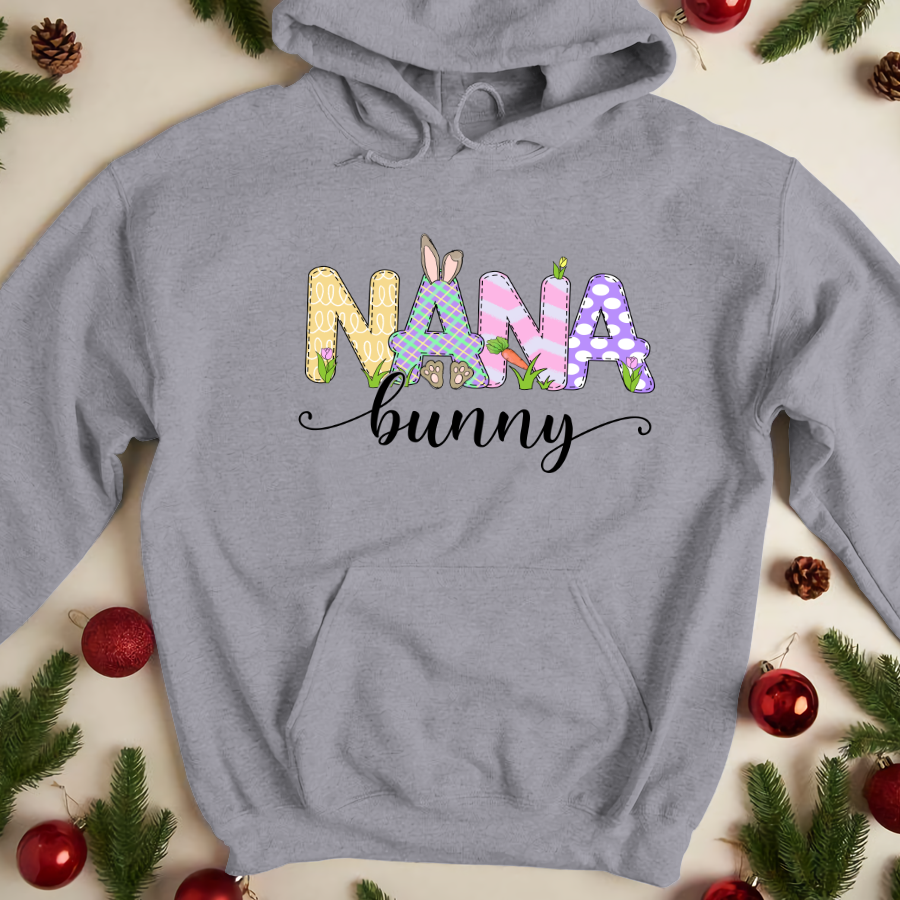 Personalized Nana Bunny Cute Easter Hoodie