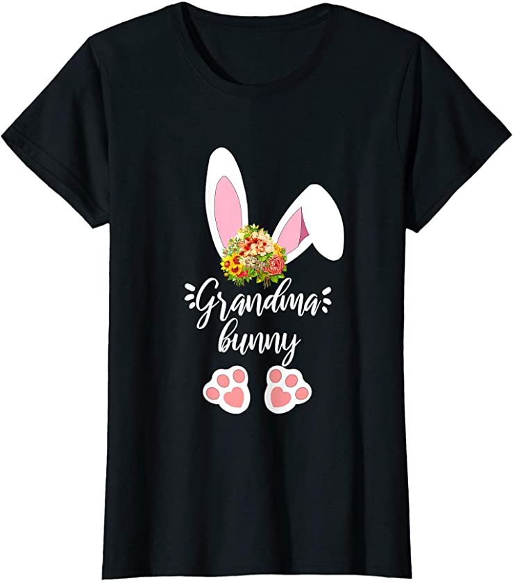 Womens Grandma matching family easter outfits easter bunny costume T-Shirt