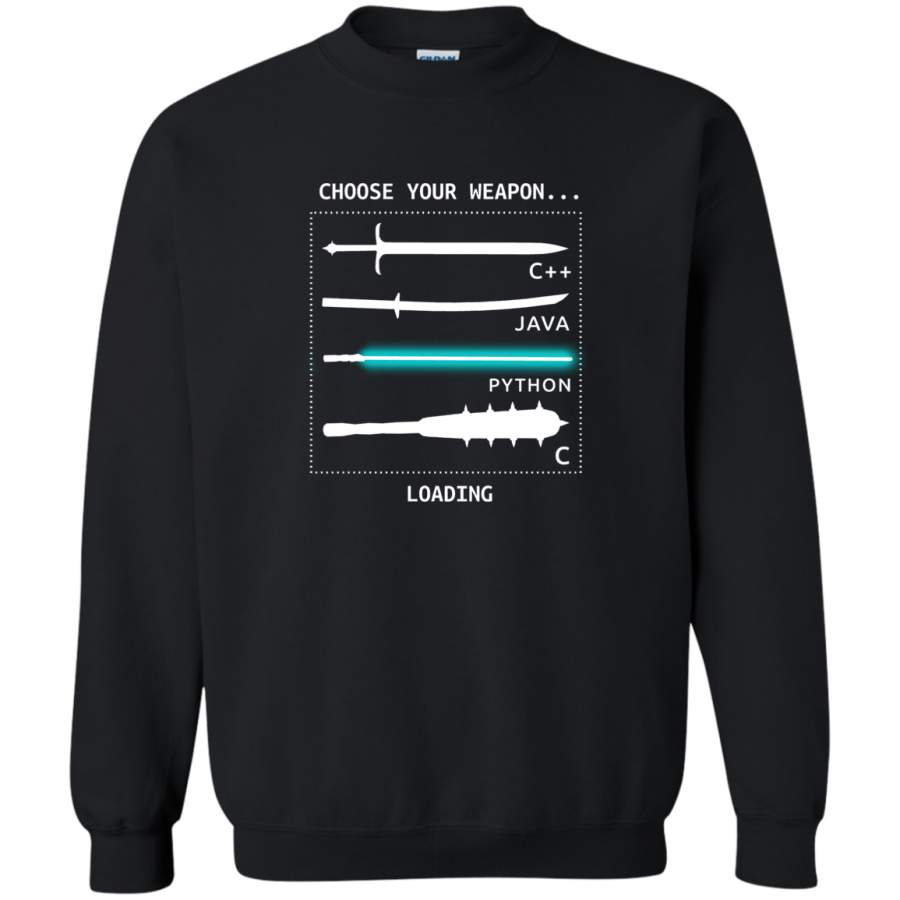 AGR unny Computer Science Shirt-Java C++ Python C Programmer Weapons for Women Men Crewneck Pullover Sweatshirt