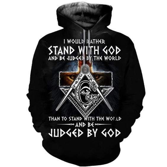 Would Rather Stand with God Lion Hoodie 3D