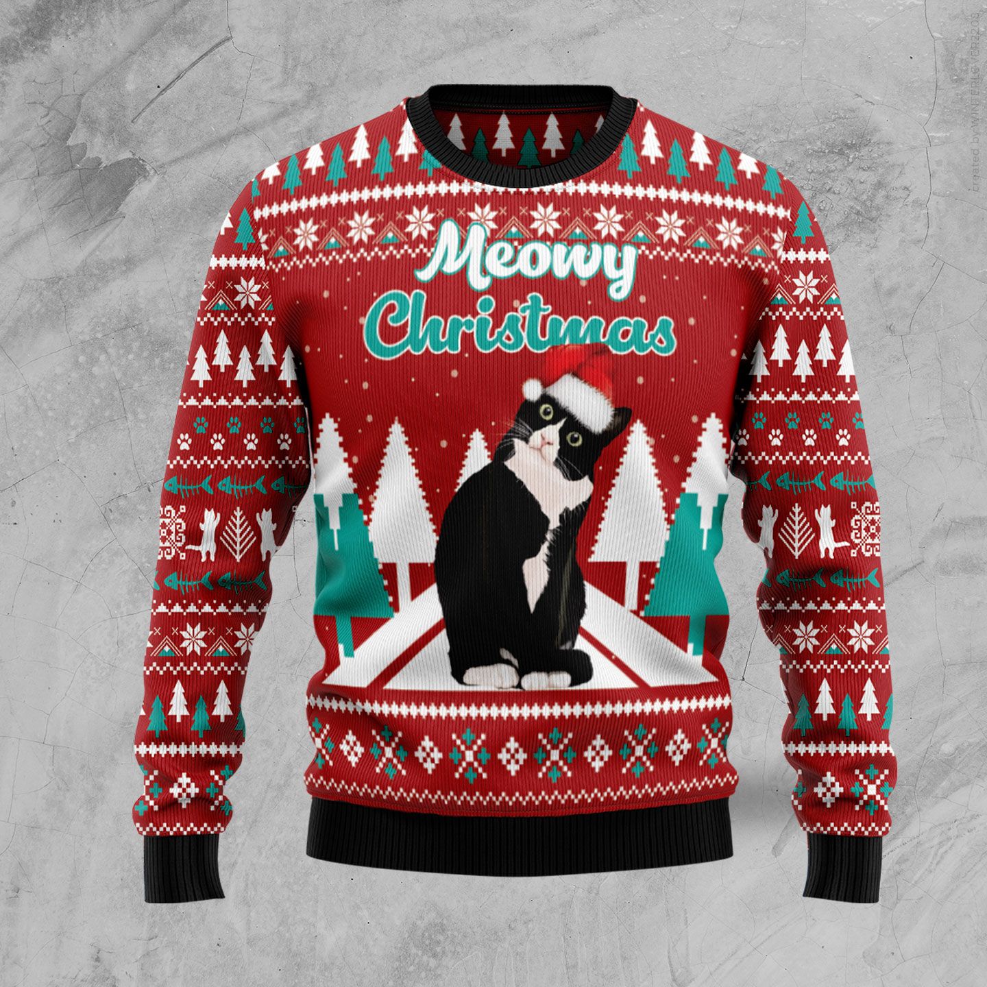 Meowy Christmas HZ102201 Ugly Christmas Sweater