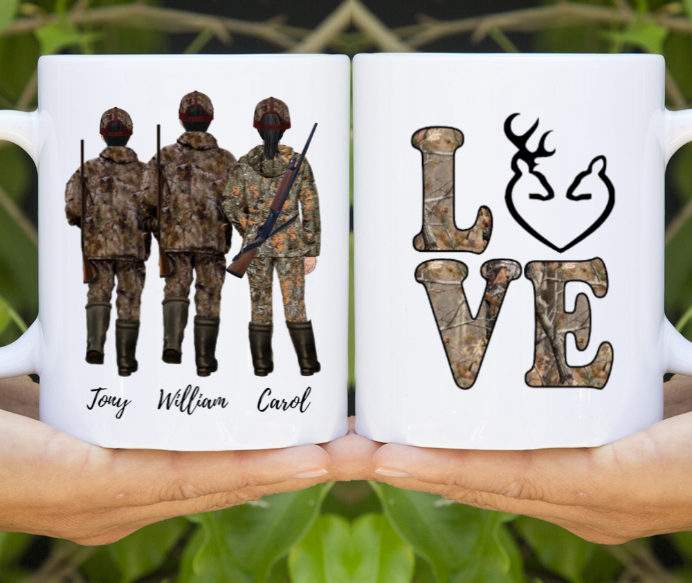 [Personalized Name] Hunting Partners Dad – Best Gift Idea For Father’S Day, Gift For Home Decor, Gift For Family – Horizontal Canvas Matte Canvas Wall Art