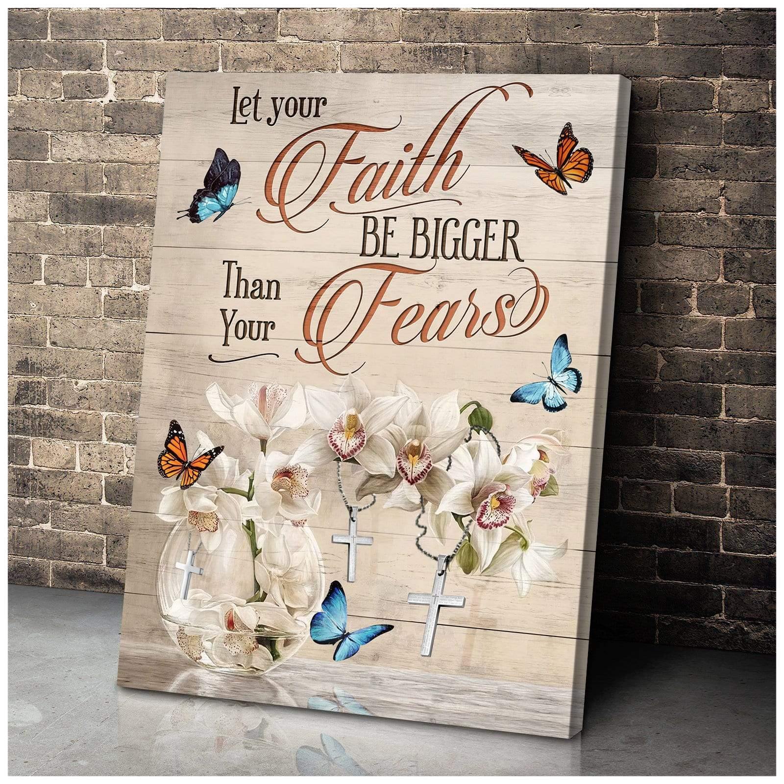 Let Your Faith Butterfly V2 Wall Matte Canvas