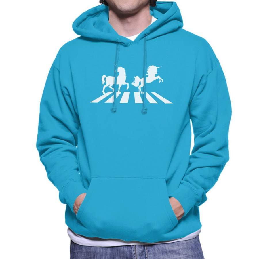 Unicorns Abbey Road Men’s Hooded Sweatshirt