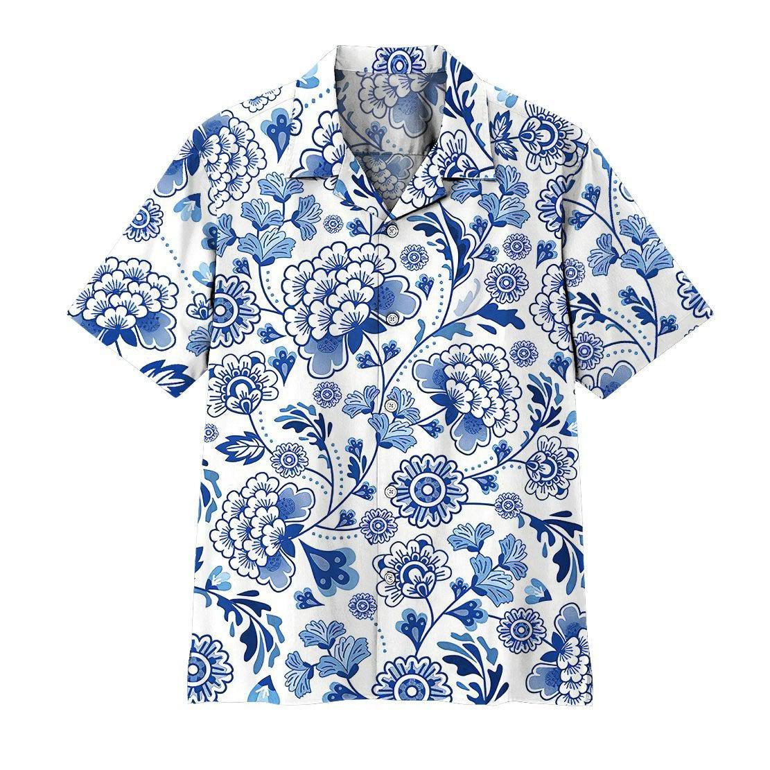 Porcelain Pattern Hawaii Shirt For Men Women Ha15739