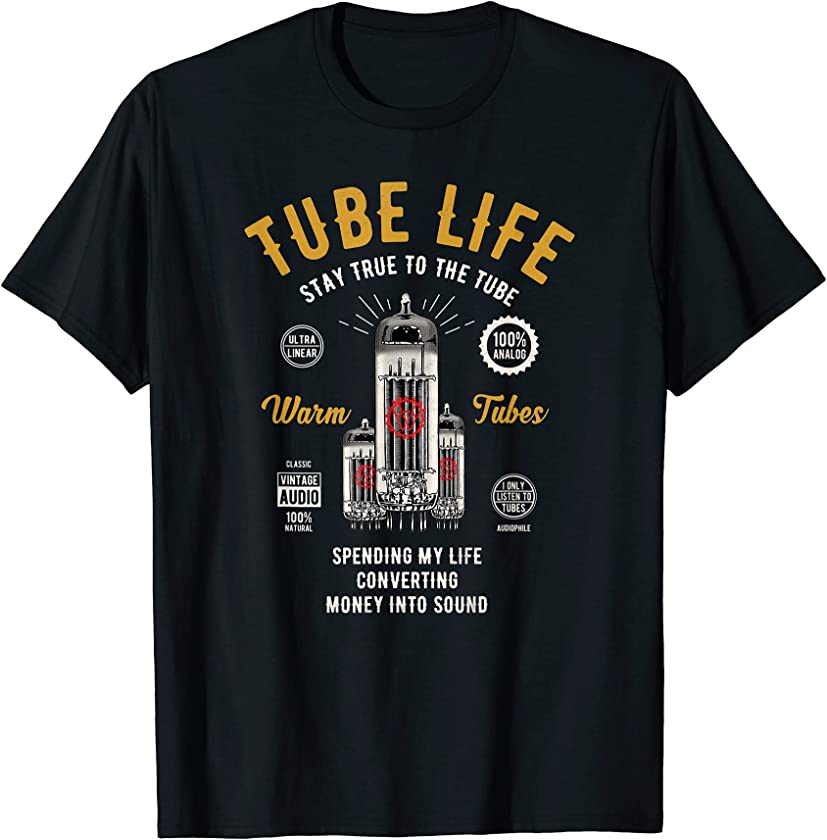 Vintage Retro Analog-Audio Vacuum Tube Guitar Bass Tube Amp T-Shirt