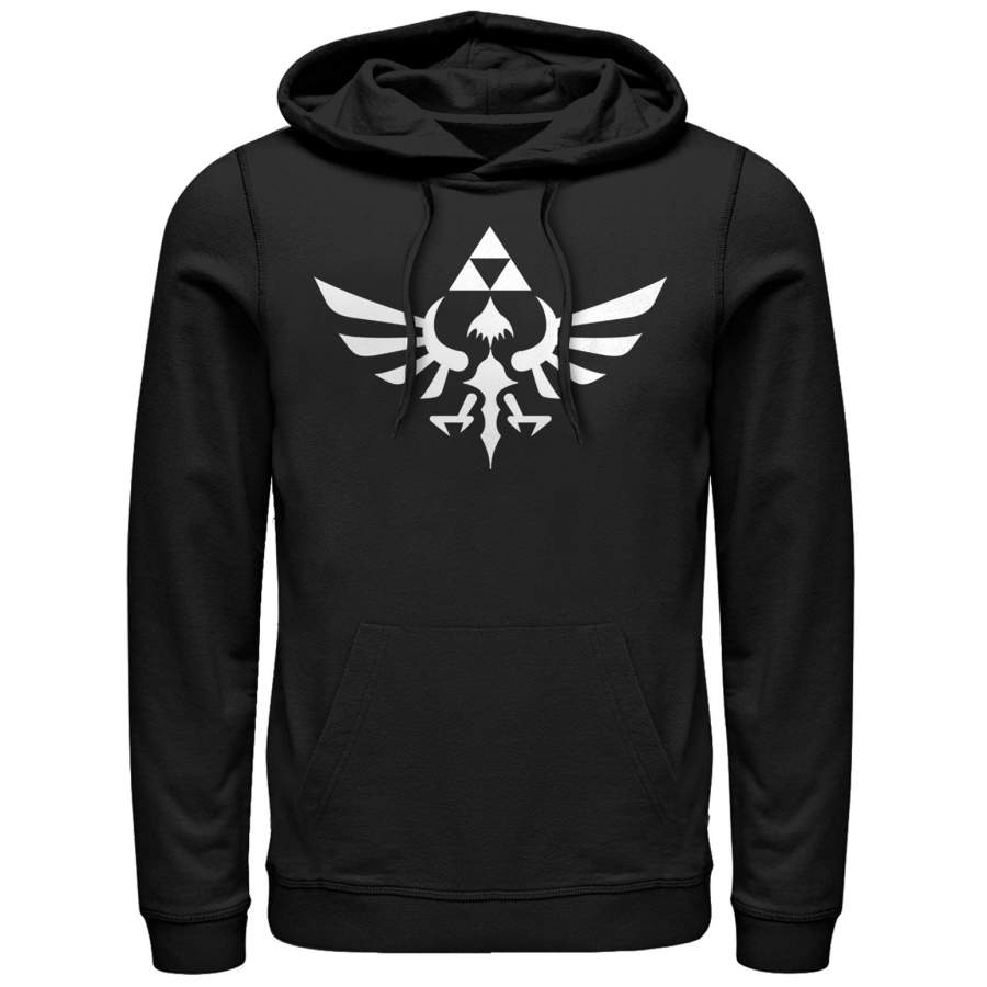 Nintendo Men’s Legend of Zelda Triforce  Lightweight Hoodie Black