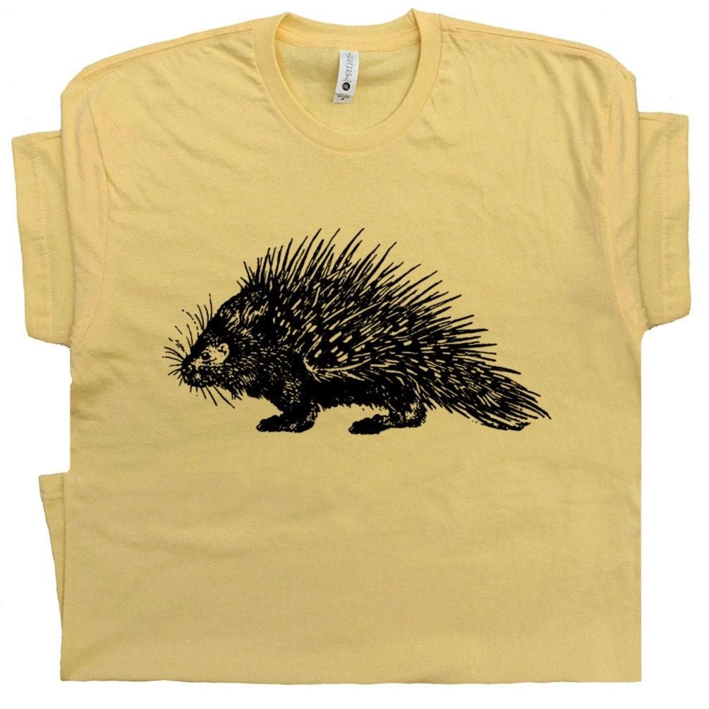 Porcupine T Shirt Funny Animal Shirt Cool Porcupine Shirt Cute Animal Shirts For Women Ladies Men Kids Vintage Animal Tee Retro Graphic Tees