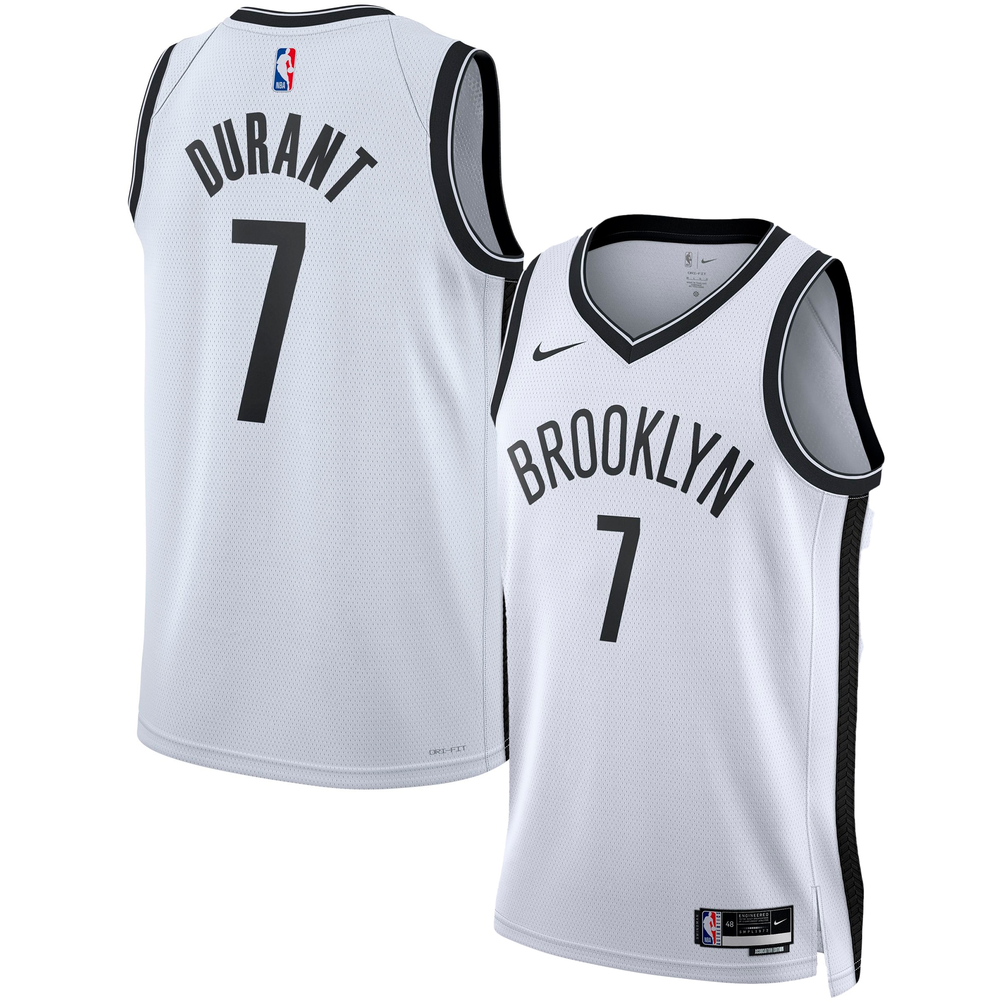 Kevin Durant Brooklyn Nets Unisex Swingman Jersey – Association Edition – White