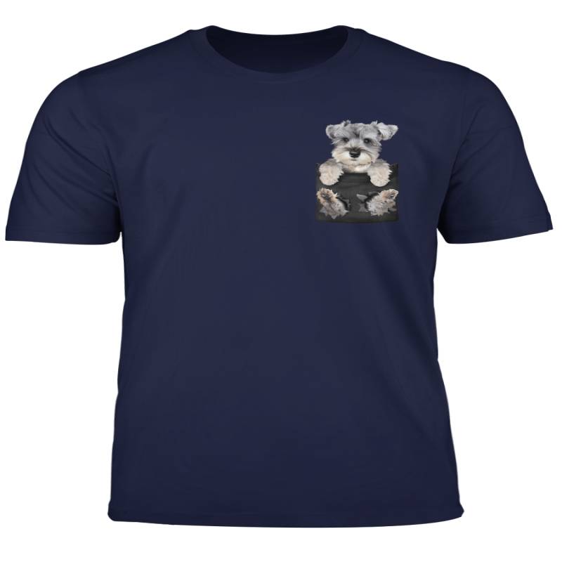 Schnauzer Dog In Pocket Puppy T Shirt Gifts