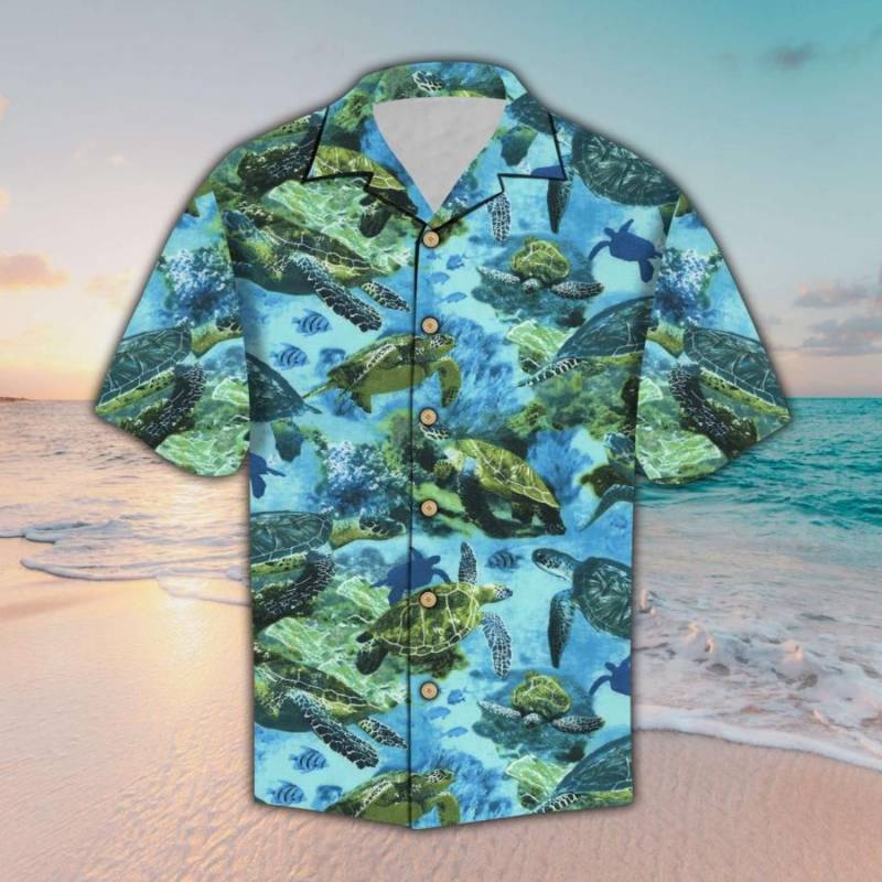 Green Sea Turtle Hawaiian Shirt Ha81114