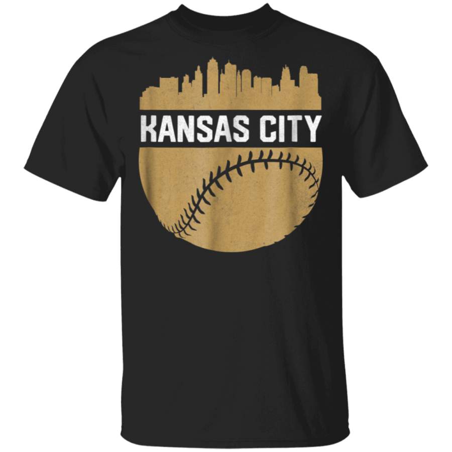 Vintage Downtown Kansas City MO Skyline Baseball TShirt Kansas City Football T-Shirt