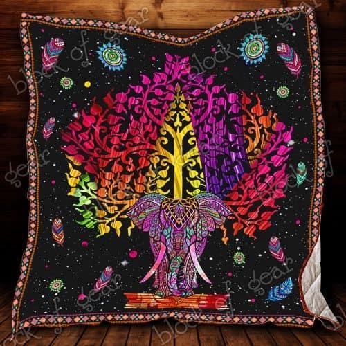 Boho Luxury Mandala Elephant Quilt Cigqd