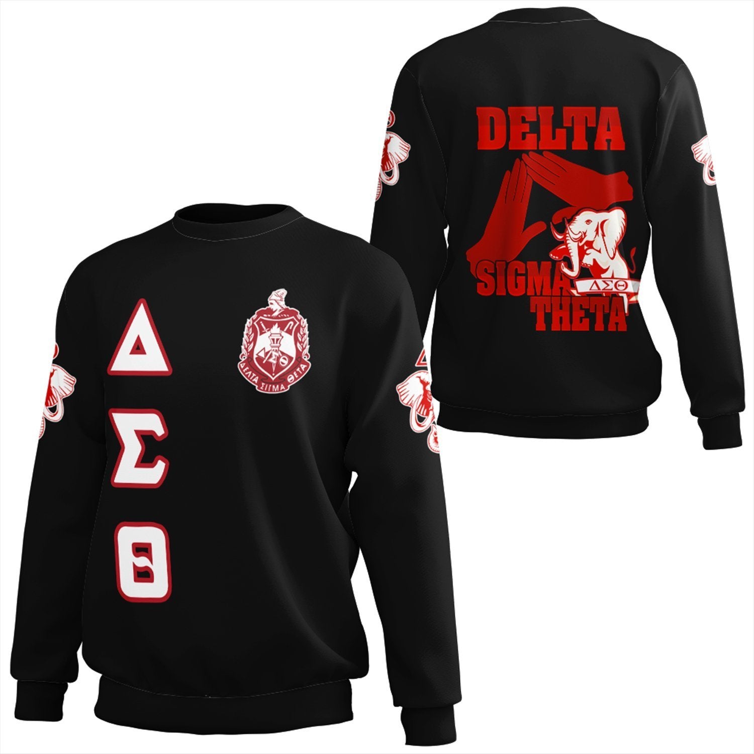 Greek Life Sweatshirt – Delta Sigma Theta Letters Sweatshirt J0