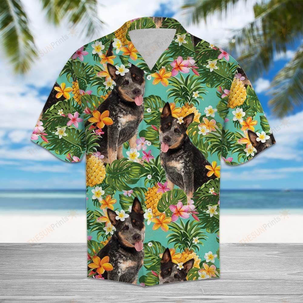 Tropical Pineapple Australian Cattle Dog Hawaiian Shirt Ha29787