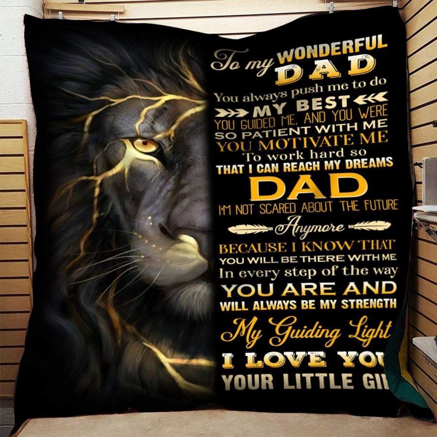 To My Dad – Lion – Fleece Blanket Christmas Gift Ideas