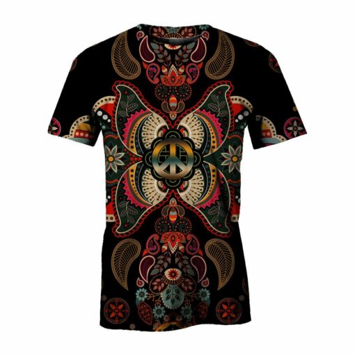 Hippie Seamless Pattern 3D All Over Printed Shirts For Men And Women, Gift For Hippie Lover, Hippie Soul