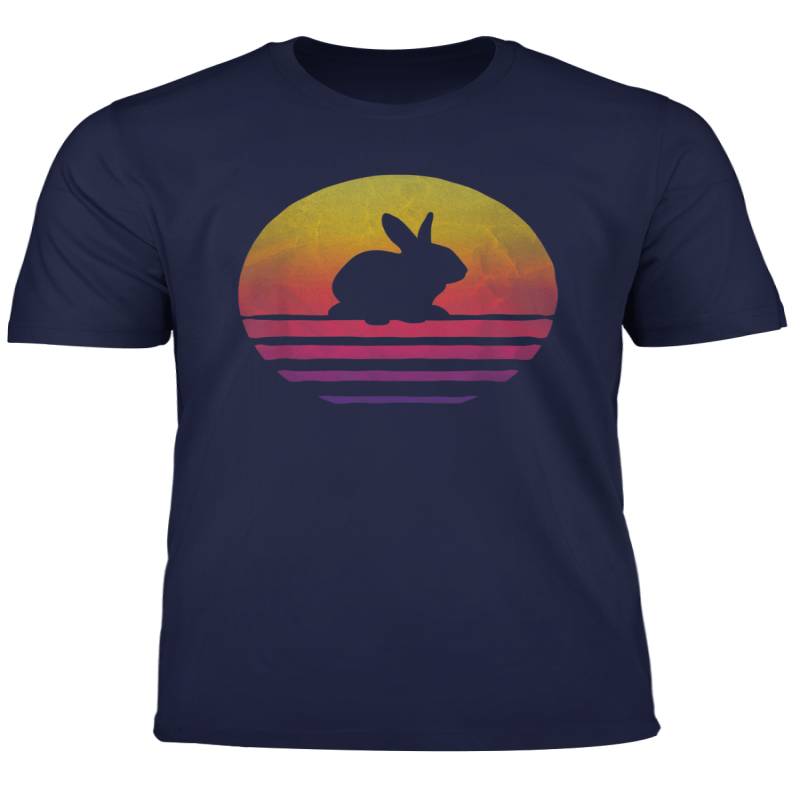 Retro Vintage Sunset Bunny Rabbit Animal Lover Funny Gift T Shirt